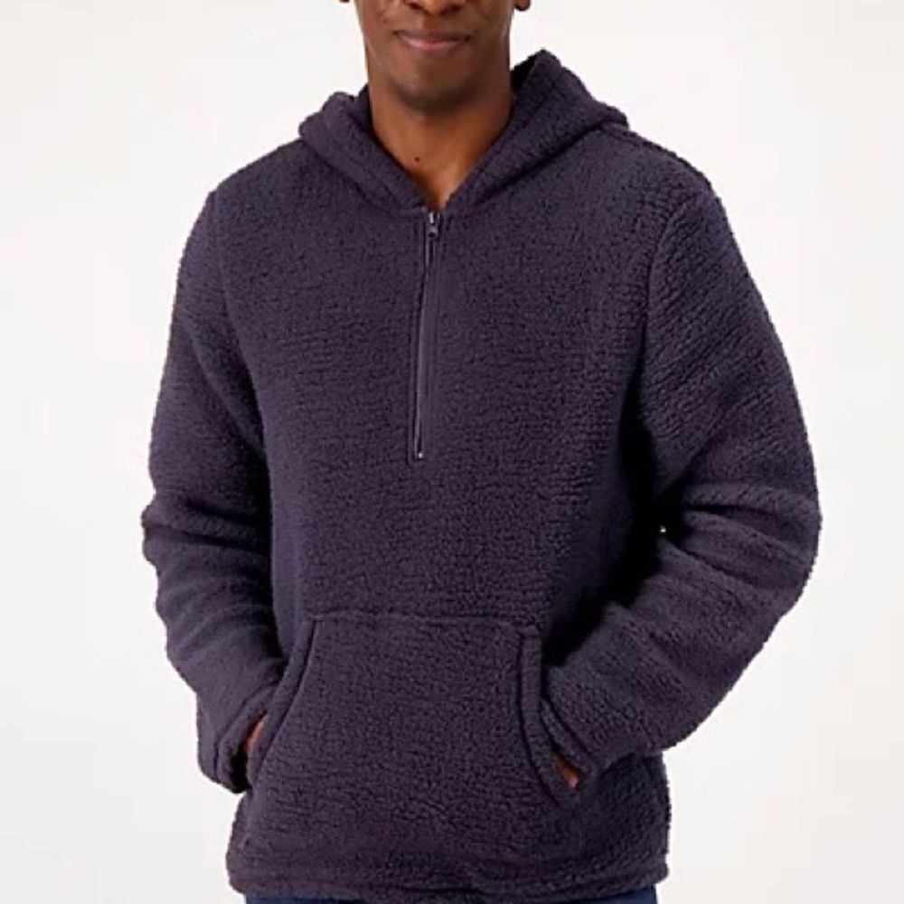 Cuddl Duds Men's Cloud Fleece Quarter Zip Hoodie